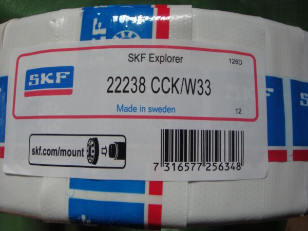 SKF Double Row Spherical Roller Bearing Brass Cage 22238 CC / W33 190 x 340 x 92 MM