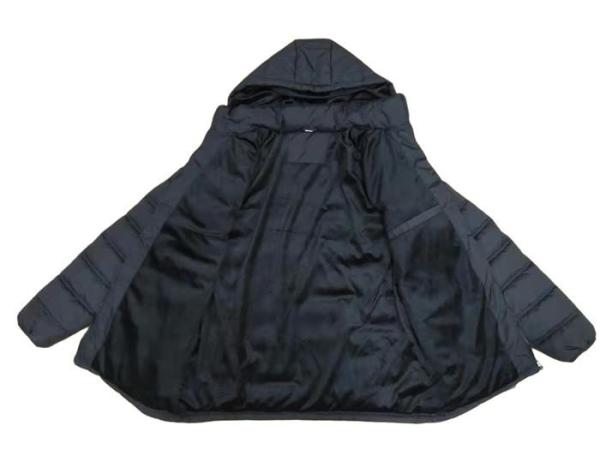 Navy Blue Mens Hooded Padded Jacket  Mens Padded Parka With Hood Black