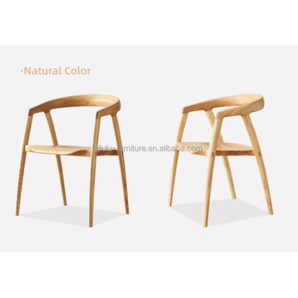 Mail Packing Dining Chair Design for Restaurant Hotel Furniture Solid Wood Modern Walnut Color Size W57*D53*H77CM