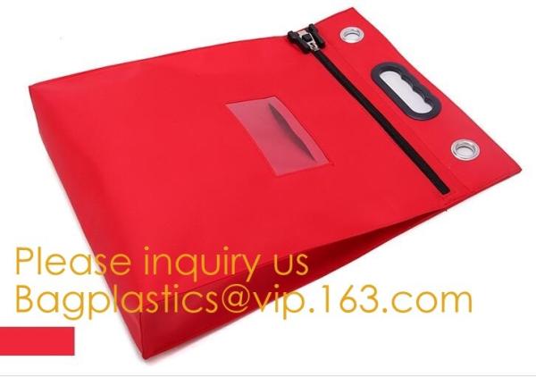 Locking Bank Bag Canvas with Hard Handles Black,Promotional Customized Nylon Money Pouch Bank Bags Secure Deposit Utilit
