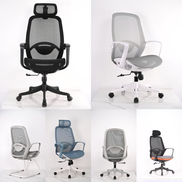 Modern Office Staff Chair High Back Mesh Swivel Ergonomic Chair For Big Person