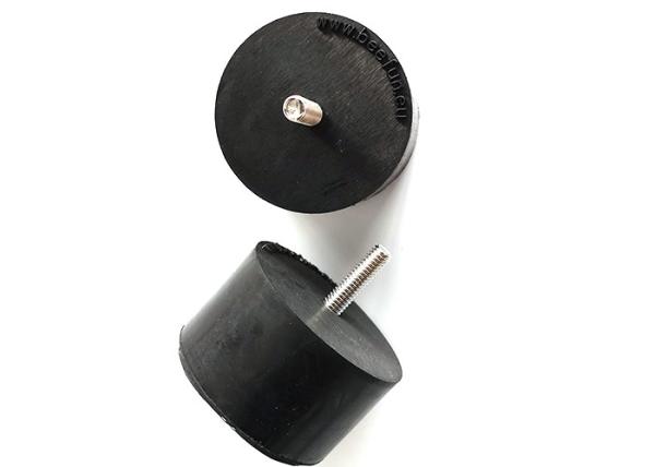 Black Color Rubber Shock Absorber / Anti Vibration Mounts OEM ODM Service