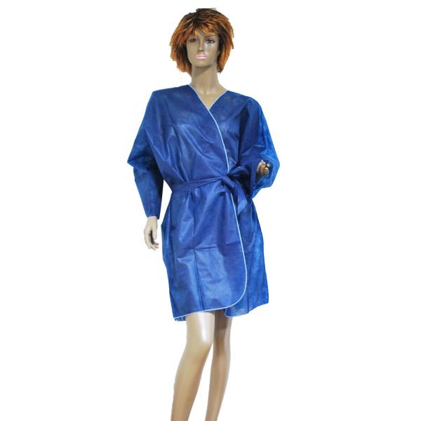 protective Disposable Kimono Gowns , CE Disposable Sauna Suit Short Sleeve