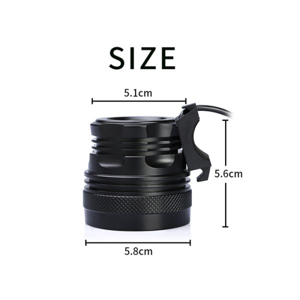 Black Red Flashing LED Bike Lights 11 Gree LEDs T6 6600 MAh AC 100~240V