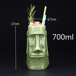 Creative Ceramic Tiki Mugs Hawaiian Cocktail Mug  Porcelain Beer Wine Mug Drinkware
