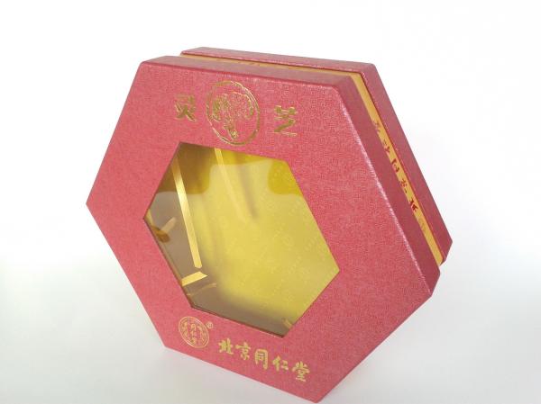Hexagon Shape Personalized Rigid Gift Boxes, Luxury Food Packaging Box For Festival Gift