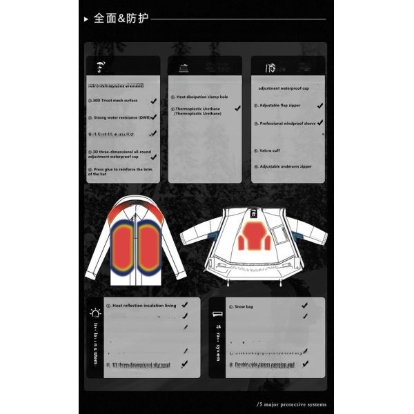 100% Polyester 2023 Winter Ski Snowboard Jacket Composite Soft Shell Ski Suit for Men