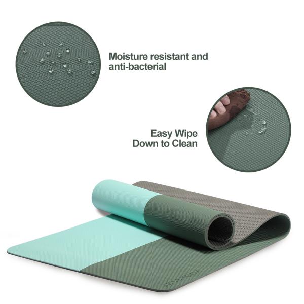 Woven Label Printing Yoga Exercise Mat , Colorful Yoga Mat 80cm