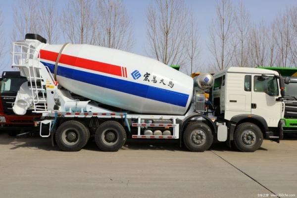 7.98 Square Concrete Mixer Truck with 6x4 8x4 Chassis Sinotruk HOWO TX 350 HP Diesel Fuel