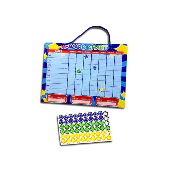 Magnetic Reward Chart Dry Erase Chore Chart for Children with Flexible Magnet and Special Dry Eraser Lamination Surface