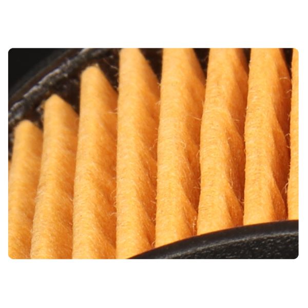 Плиссированный конец патрона фильтра покрывает пластиковые части для фильтрации воздуха