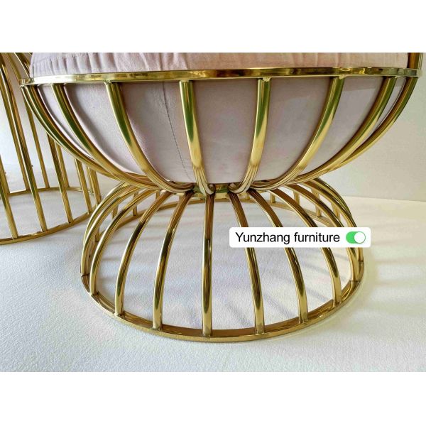 Удобная нержавеющая сталь стула Birdcage золота металла для банкета гостиницы