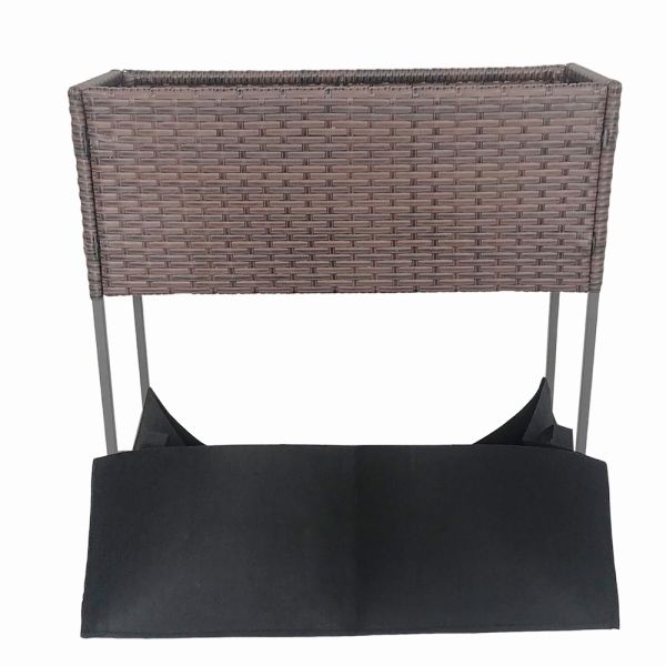 Metal Plant Pot Flower Bucket Square Rectangle Flower Pot  Garden Rattan Planter Stand