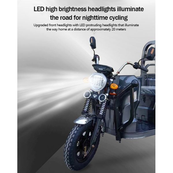 Electric Driving Type 2024 3 Wheel Cargo Motorcycle Tricycle for Adult Driving Mileage 70-90km