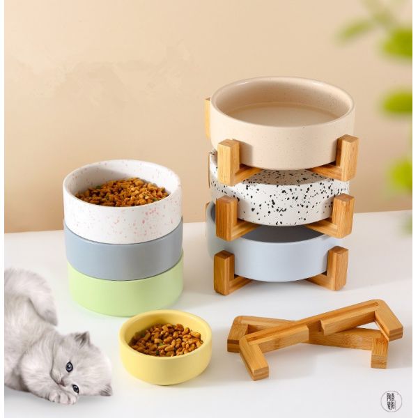 Customized Ceramic Pet Bowl Feeders For Small Animal Food Water Sustainable