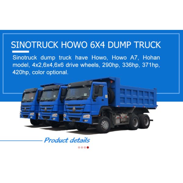Used 8X4 6X4 Dump Truck Sinotruk HOWO Tipper Truck equipped with Hw19710 Transmission