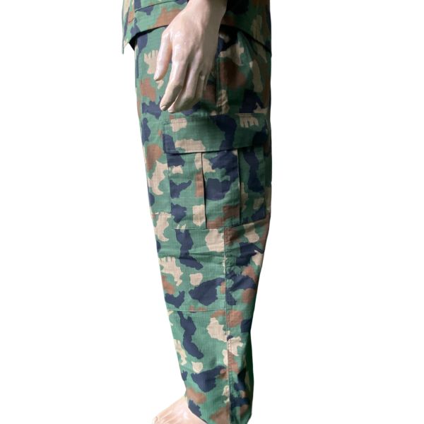 Outdoor BDU Military Uniform Breathable Camo Work Suit Polyester Cotton Fabric