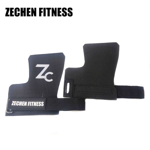 Carbon Fiber Mat Fraser Hand Grips Fingerless Palm Guards Crossfit Gymnastic Hand Wraps