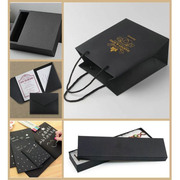 300gsm 350gsm Black Color Paper For Photo Albums Good Folding Resistance
