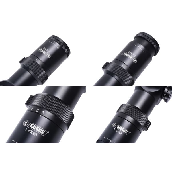11mm/21mm Base Width 1-6X28 Red and Green Illuminated Light Scope