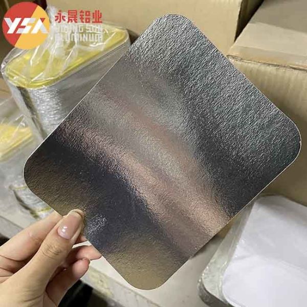 18 oz contenant en feuille d'aviation lisse 520 ml boîte de déjeuner en feuille d'aluminium de qualité aviation