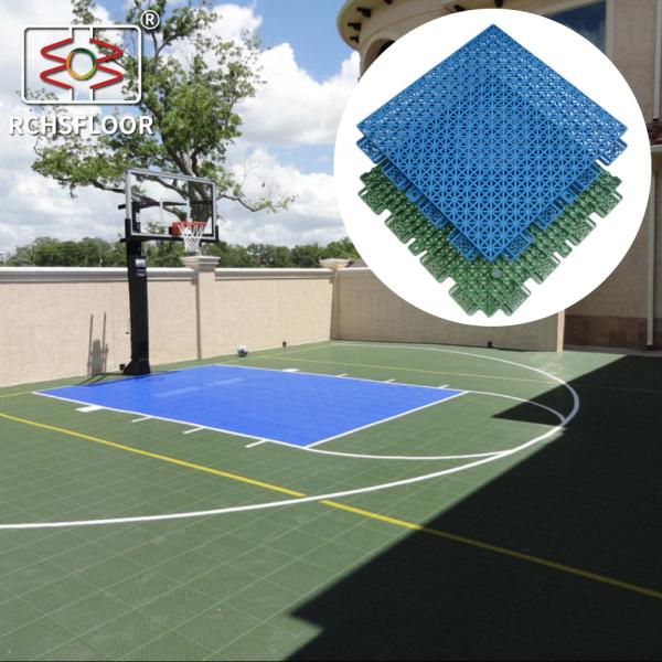 Customizable Backyard Court Tiles 1.27cm PP Interlocking Flooring Easy To Clean