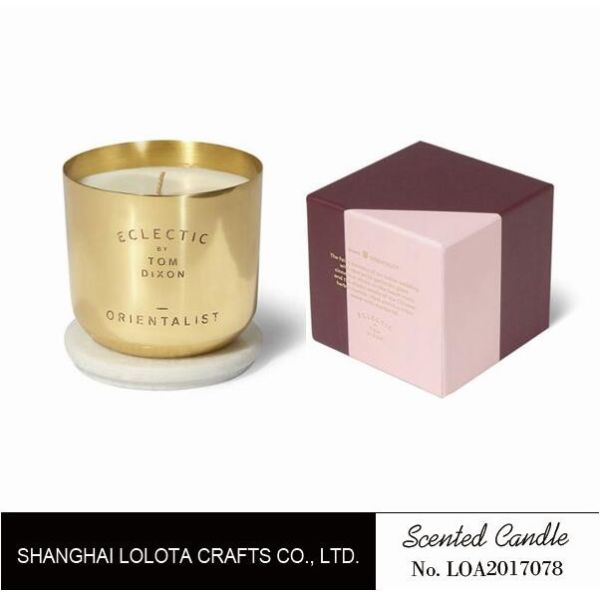 Home Decoration Scented Jar Candle Metal Jar With Orange Blossom Fragrance
