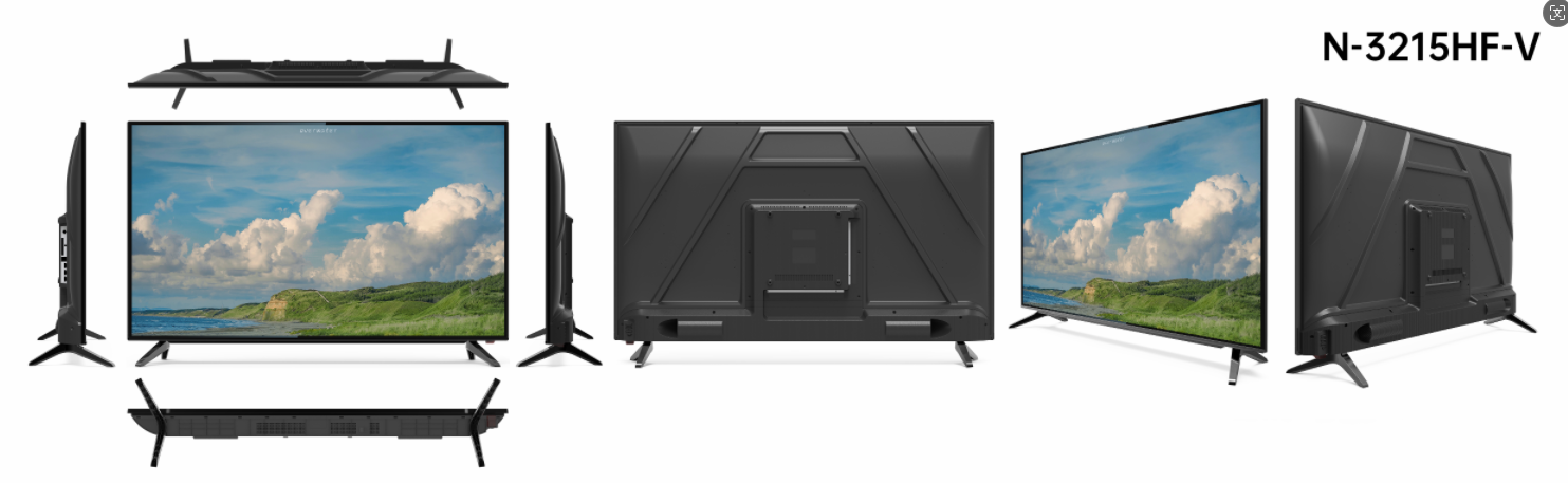 High Brightness Tempered Glass TV ATV/DTV 32 Inch For Living Entertainment