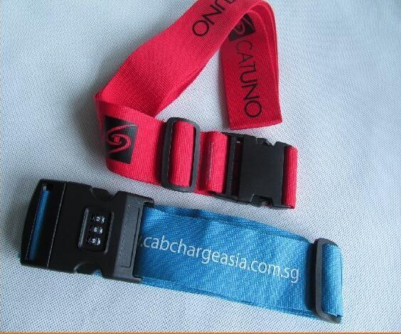 5.0cm*180cm Pantone Colors Personalised Luggage Straps With Lock 