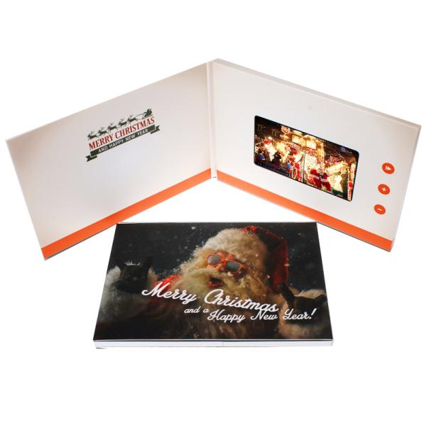 Libro de video LCD Flash personalizado con capacidad de batería de 600Amh-6000Amh y carga de video por cable USB