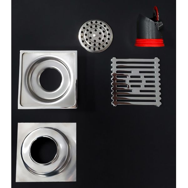 4 Inch Square Wet Room Shower Drain For Bathroom Swimming Pool