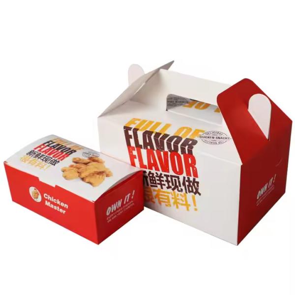 Boîtes de restauration rapide biodégradables pour les frites et les hamburgers au poulet frit