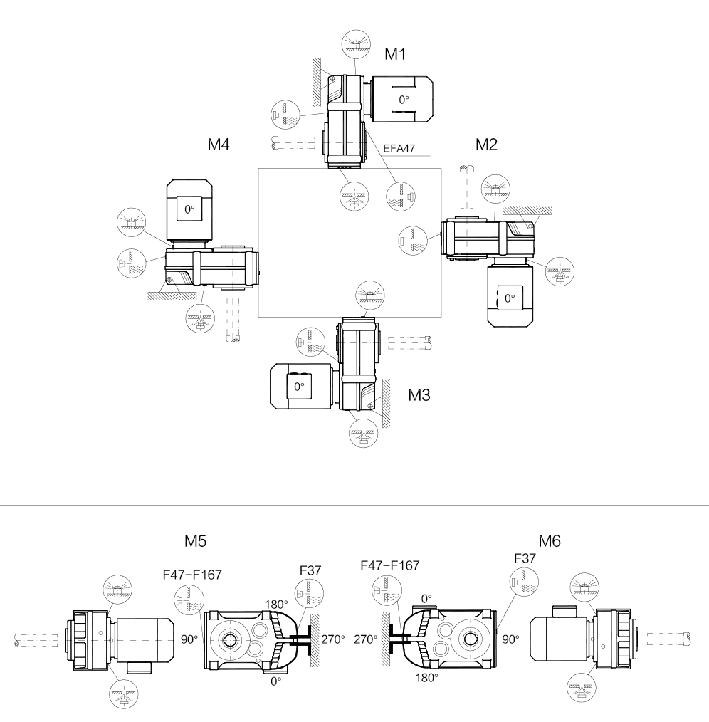EFA Series Parallel Shaft Helical Gear Motor with 0.18KW-200KW Power Range and 200N.m-18000N.m Output Torque