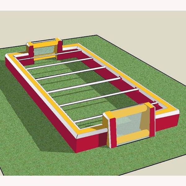 Поле пинком футбола гигантской игры крытого спорта раздувное, раздувной суд для пинать футбола