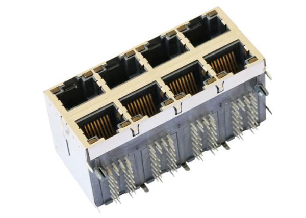 LPJG47580A35NL empilé RJ45 1000Base-T Magjack 2X4 8 Ports