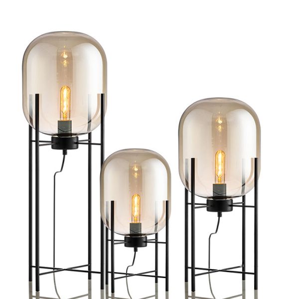 Настольная лампа ухода за больным шарика стекла живущей комнаты E27 нордическая постмодернистская 26*45cm