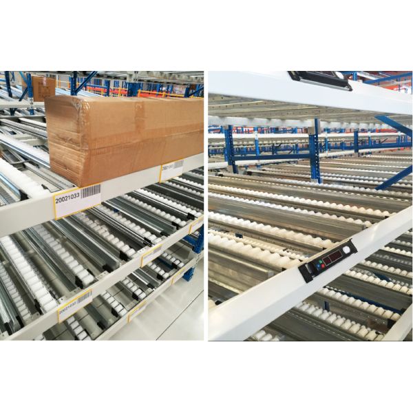 A24: Carton Flow Racking  Gravity Roller Racking roller conveyor racks With Aluminum Alloy Roller