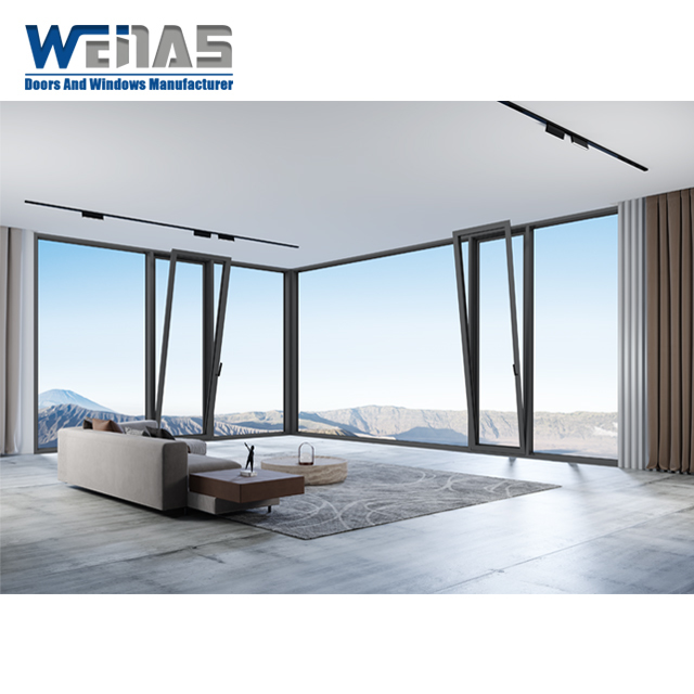Thermal Insulated Aluminium Frame Double Glazed Windows 1.8mm Soundproof