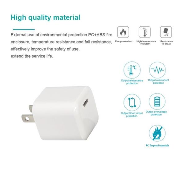 30W QC3.0 45W 15V 3A PSE Voyage rapide 12V 5V KC 9V 20V Adaptateur 36W PD 3.0 Chargeur pour le voyage