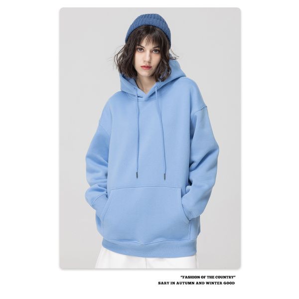 350G-700G Cotton French Terry Fleece Hooded Sweatshirt Men'S Oversized Loose Drop Shoulder