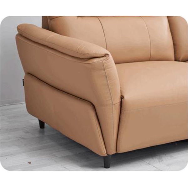 BN Minimalist Three-Seat Leather Sofa Living Room High Foot Electric Function Sofa Electric Recliner Functional Sofa