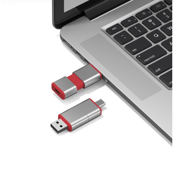 All Passed H2 USB + Type C USB Flash Drive Can OEM Logo One Usb Body