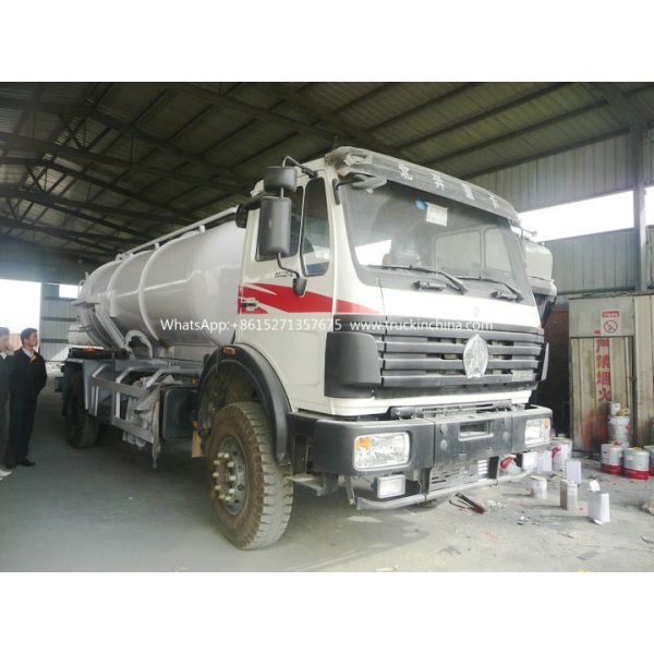 Beiben Septic Tanker Vacuum Truck / Sewer Cleaning Vehicles WhatsApp:+8615271357675
