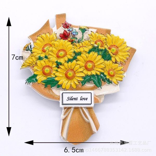 Cute Flower Customized Logo 3D Soft PVC Rubber Fridge Magnets 2D 3D For Fridge Decoration