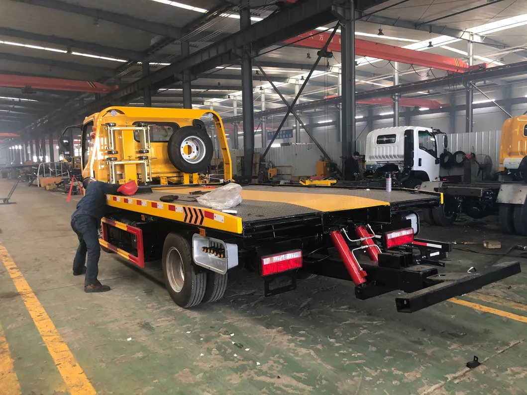Vehicle Recovery Broken Car Van Saving 5meter Flatbed Hydraulic Lifting JAC Wrecker Towing Recovery Truck Body
