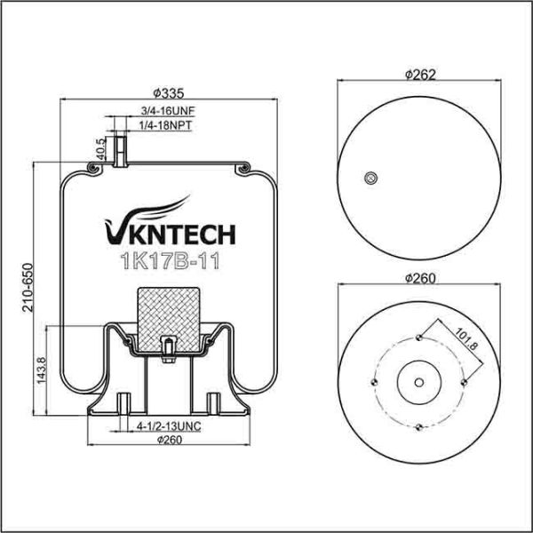 ISO9000 Hendrickson Suspension Air Bags W01-358-9580 Firestone Air Spring SC2761