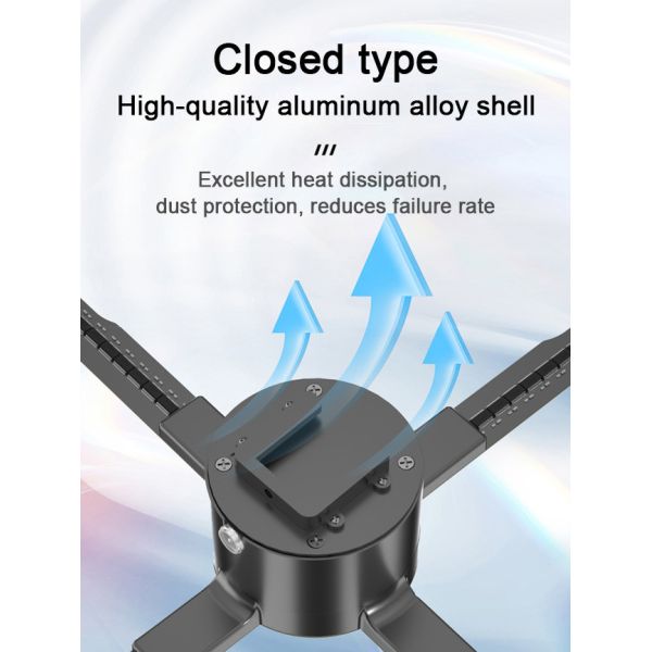 Exposiciones comerciales 3D Holo Fan 95cm Fan Proyector de hologramas de alto impacto 3D efectos visuales