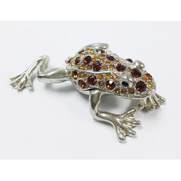 New Metal alloyed crystal Frog Jewelry trinket box Box for Jewerly gift set