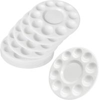 Palette de peinture en plastique ronde de 17 cm pour les enfants, palette de peinture acrylique pour les étudiants