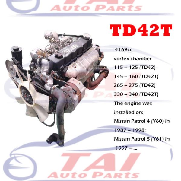 Used TD42 Nissan Diesel Engine 6 Cylinder With Turbo For Nissan Vehicles